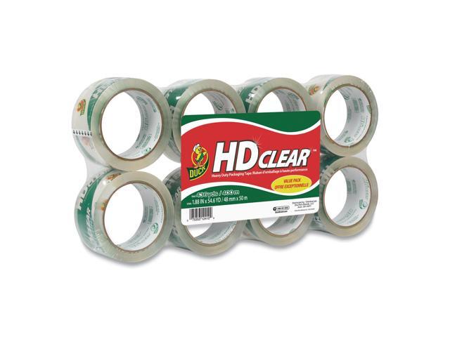 Duck Heavy-Duty Carton Packaging Tape 1.88' x 55 yards Clear 8/Pack 282195