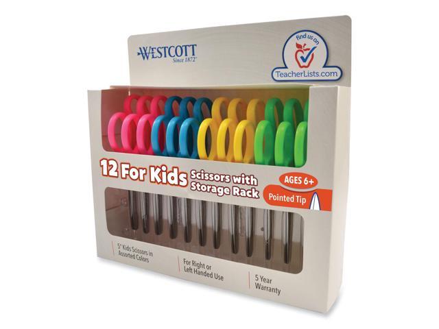 Acme United 13141 Kids Scissors Pointed 5in 1-3/4in Cut L/R 12/pk