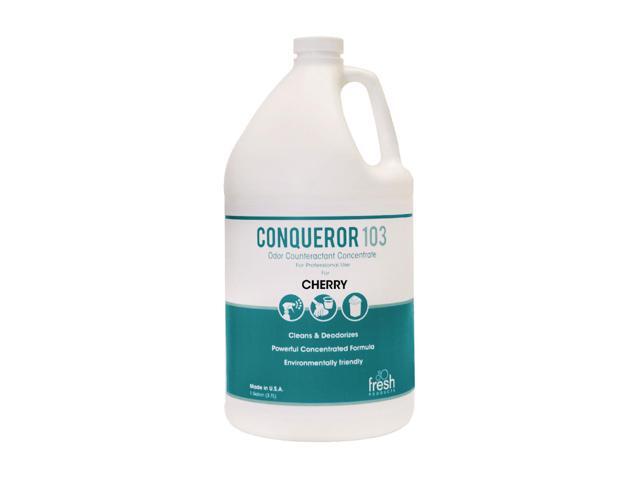Fresh Products 1WBCH Conqueror 103 Odor Counteractant Concentrate, Cherry, 1gal Bottle, 4/Carton, 1 Carton