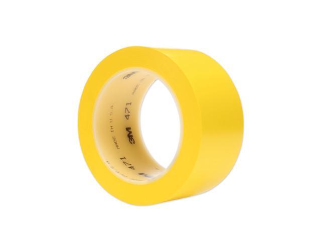 3M Vinyl Tape 471 Yellow, 2 in x 36 yd, Conveniently Packaged Pack of 1