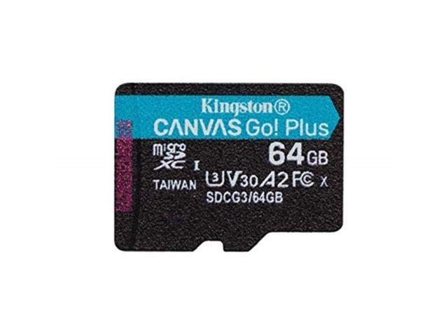 Kingston Canvas Go! Plus 64 GB Class 10/UHS-I (U3) microSDXC - 170 MB/s Read - 70 MB/s Write