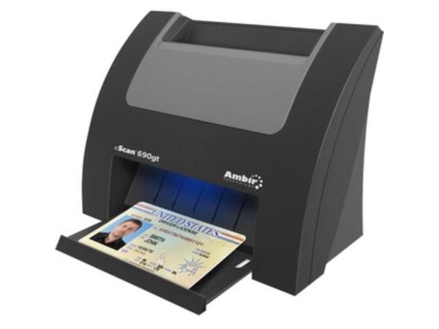 Ambir nScan 690gt DS690GT-AS Card Duplex ID Card Scanner with AmbirScan