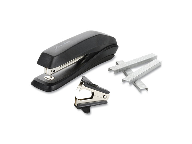 Acco Standard Stapler w/1250 Staples and Stapler Remover Black 54567