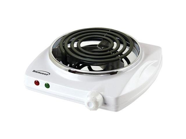Brentwood TS-322 1000w Single Electric Burner, White