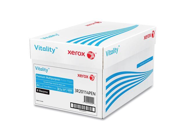 Xerox Vitality 8.5' x 11' Premium Multipurpose Paper 24 lbs. 97 Brightness 4000 Sheets/Carton (1001)
