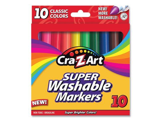 Cra-z-art Washable Markers, Broad Bullet Tip, Assorted, 10/Set (CZA1000224)