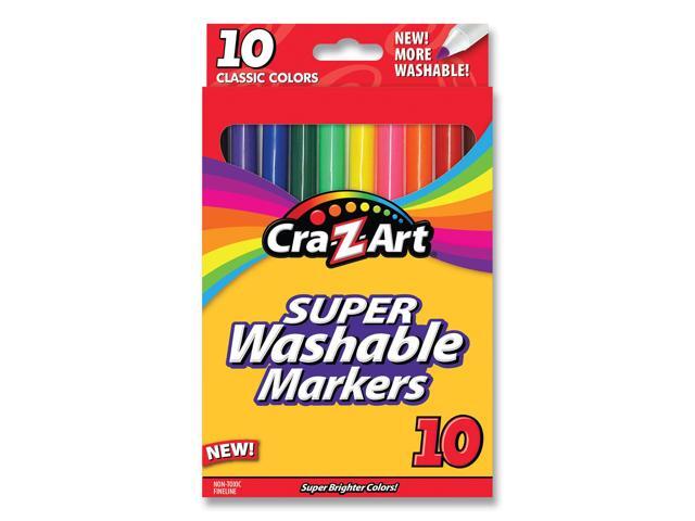 Cra-z-art Washable Markers, Fine Bullet Tip, Assorted, 10/Set (CZA1016148)