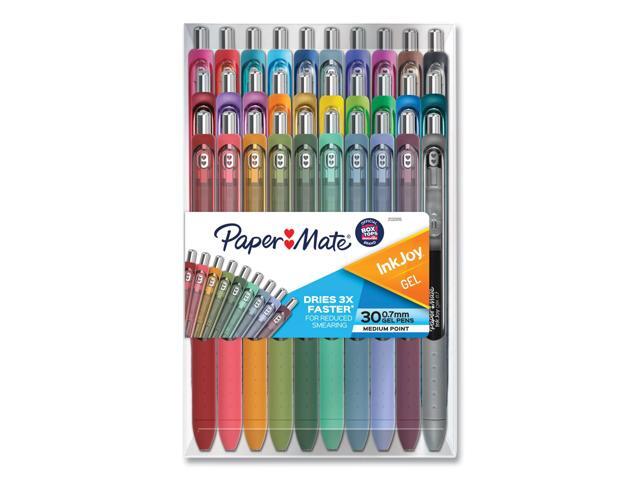 Paper Mate InkJoy Retractable Gel Pen Medium Point 0.7mm Assorted Ink 30/Pack (2132015)