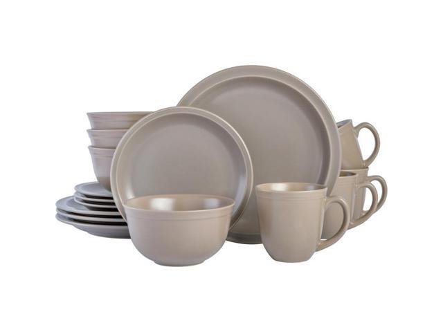 Gibson Siam Matte Grey 16pc Dinerware photo