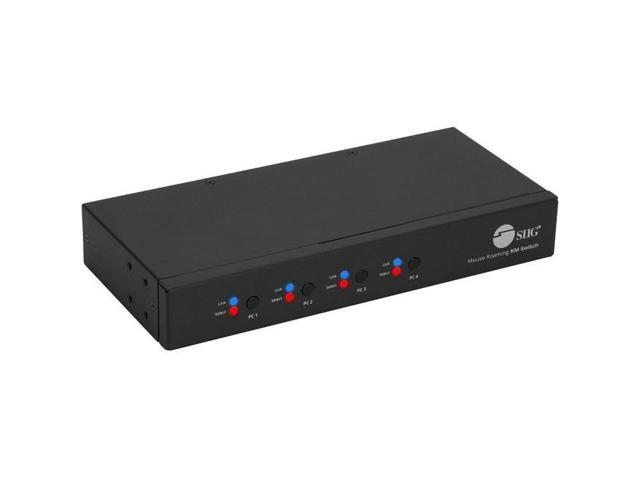 SIIG 4-Port Roaming KM Switch w/USB 2.0 Hub JUSW4311S1