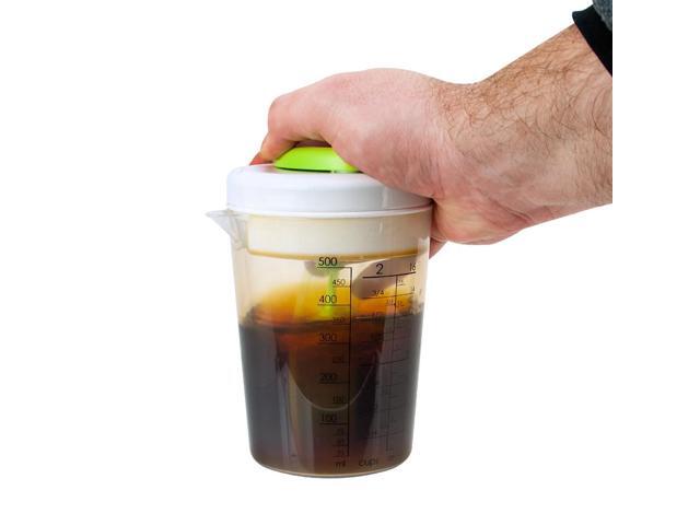 MainStays Ratchet Style Multi Mixer Vinaigrettes Marinades Measuring Cup Trigger