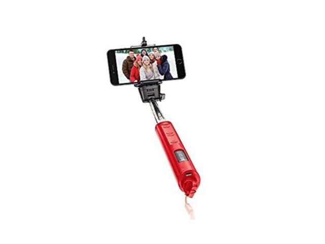 Smart Gear 40' Bluetooth Telescoping Extendable Monopod Selfie Stick Red