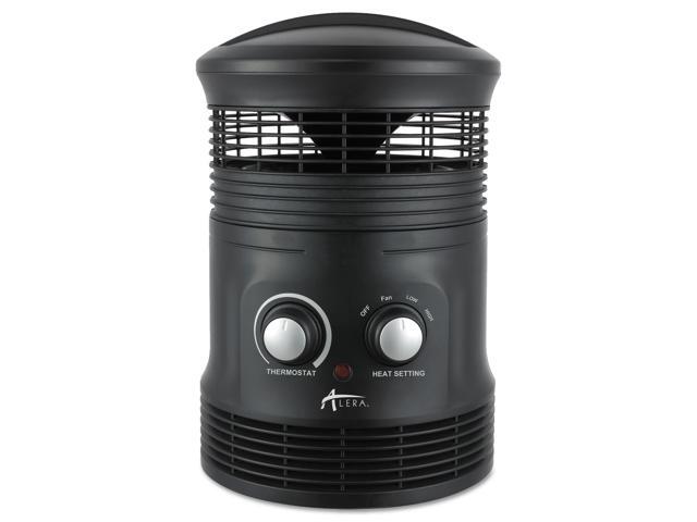 Alera 360 Deg Circular Fan Forced Heater, 8' X 8' X 12', Black HEFF360B