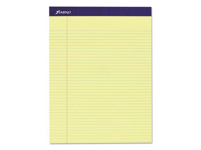 Ampad 20215 Mead Legal Ruled Pad, 8 1/2 X 11, Canary, 50 Sheets, 4 Pads/Pack