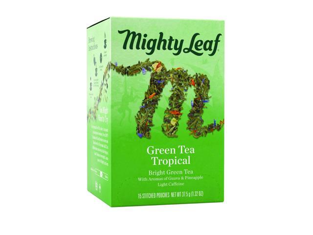 Mighty Leaf Tea Whole Leaf Tea Pouches, Green Tea Tropical, 15/Box 510138