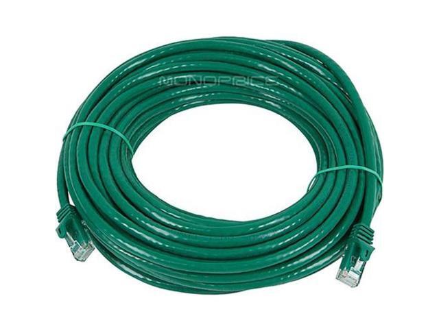 Monoprice Cat6 Ethernet Patch Cable - 50 Feet - Green Network Internet Cord - RJ45, Stranded, 550Mhz, UTP, Pure Bare Copper Wire, 24AWG -...