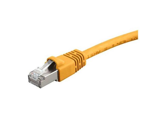 Monoprice Cat6A Ethernet Patch Cable - 3 Feet - Yellow Network Internet Cord - RJ45, 550Mhz, STP, Pure Bare Copper Wire, 10G, 26AWG