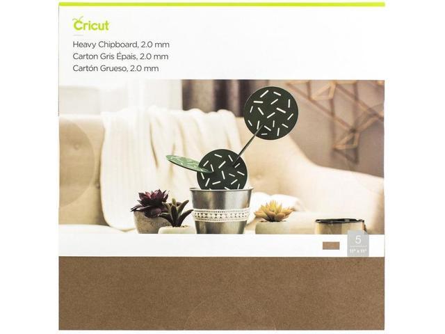 Cricut Heavy Chipboard Brown 5 chipboards (2.0mm) 11'x11' 2004854
