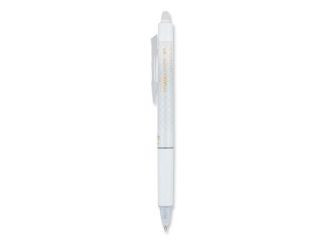 Pilot FriXion Clicker Design Erasable Gel Pen Retractable Extra-Fine 0.5 mm Black Ink White Barrel Dozen 15128