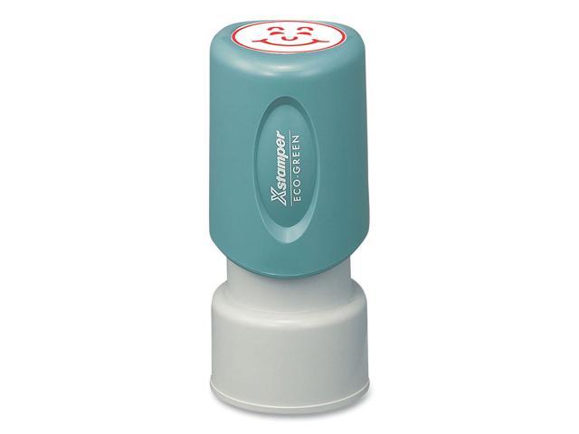 Cosco Xstamper Pre-inked Stamps Red Ink Happy Face 036000
