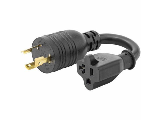 StarTech 6in (15cm) Heavy Duty Power Cord, NEMA L5-20P to NEMA 5-20R