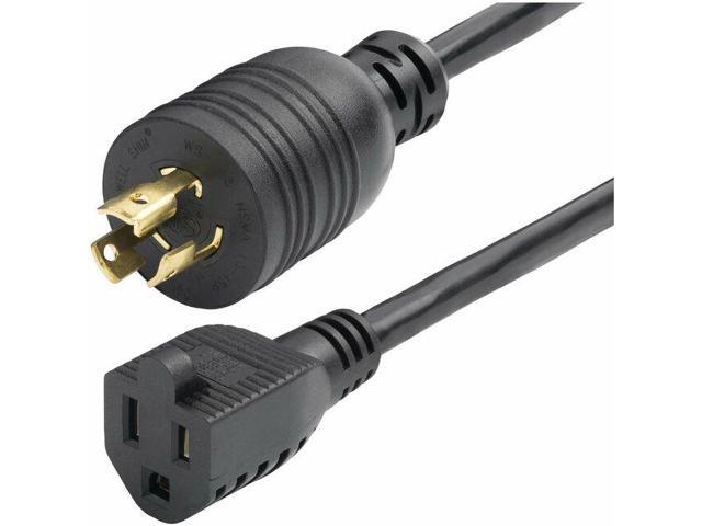 StarTech 1ft 30cm Heavy Duty Power Cord Twist-Lock NEMA L5-15P to NEMA 5-15R 15A 125V 14AWG UL Listed Components W31C4100POWERCORD