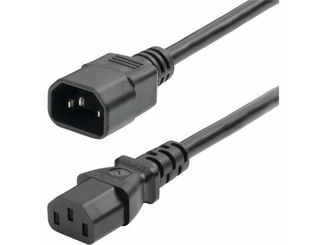 StarTech 2ft 60cm Power Extension Cord IEC 60320 C14 to C13 PDU Power Cord 10A 250V 18AWG UL Listed Components 87138200POWERCORD