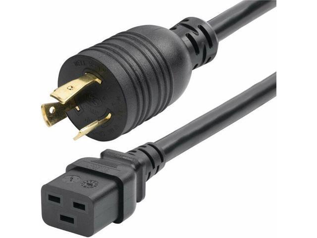 StarTech 6ft 1.8m Heavy Duty Power Cord Twist-Lock NEMA L6-20P to IEC 60320 C19 20A 250V 12AWG UL Listed Components ZA162600POWERCORD