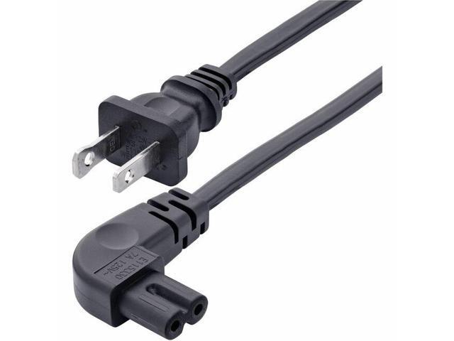 StarTech 3ft 1m Laptop Power Cord NEMA 1-15P to Right Angle C7 7A 125V 18AWG Replacement Laptop Charger Cable UL Listed PXT101NBSTRA3F