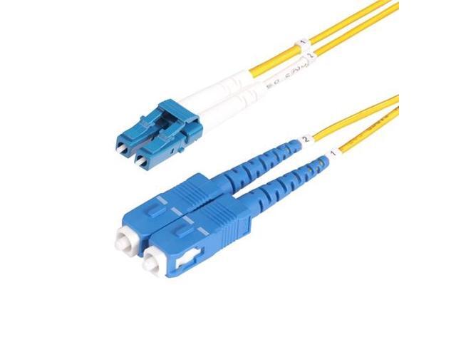 StarTech 50m 164ft LC to SC UPC OS2 Single Mode Duplex Fiber Optic Cable 9/125 100G Low Insertion Loss LSZH Fiber Jumper Cord SMLCSCOS250M