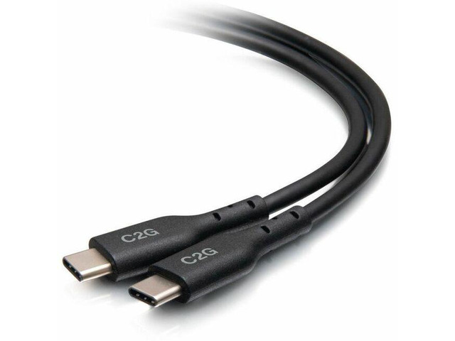 C2G 1.5ft 0.5m USB-C Male to USB-C Male Cable 20V 5A USB 2.0 480Mbps C2G28881