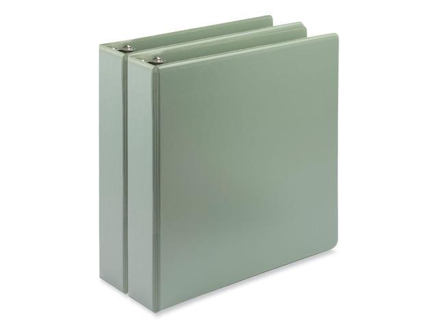 Earth's Choice Plant Based BOHO D-Ring View Binders 1.5' Capacity 11 x 8.5 Sage 2/Pack U69542