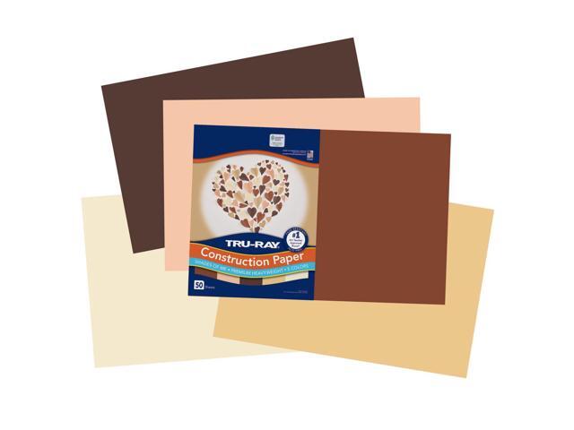 Tru-Ray Construction Paper 12x18 Assorted Skin Tone Colors 50Ct P102950