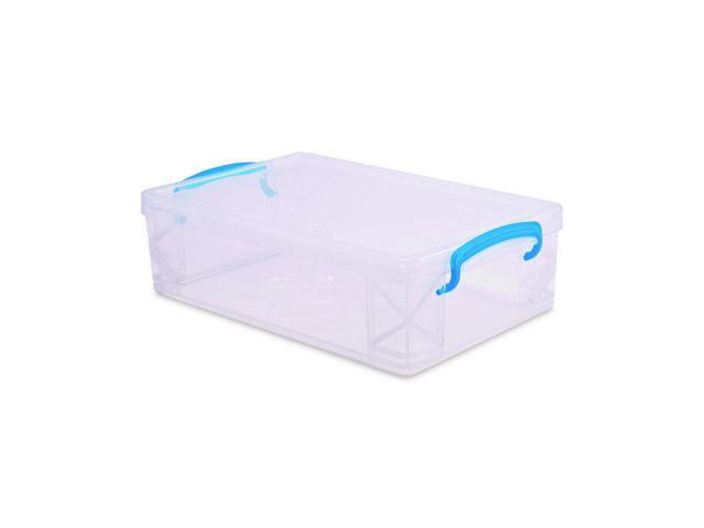 Advantus 37539 Super Stacker Large Pencil Box, 9 X 5 1/2 X 2 5/8, Clear