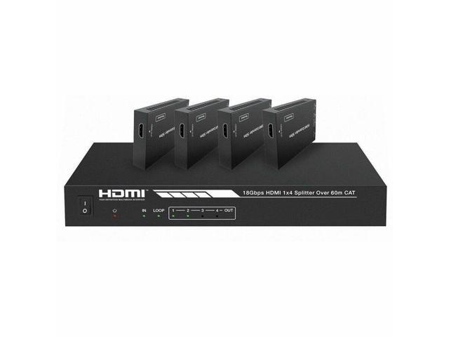 Monoprice Blackbird 4K HDMI 2.0 1x4 Splitter Extender Kit | 18Gbps HDR 4K@60Hz Cat7 With IR Loop Out EDID POC & 4 Receivers Up to 60 Meter (197ft) - image 7