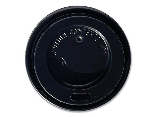 Hot Cup Lids Fits 4 oz Hot Cups Plastic Black 1000/Carton BWKHOTBL4