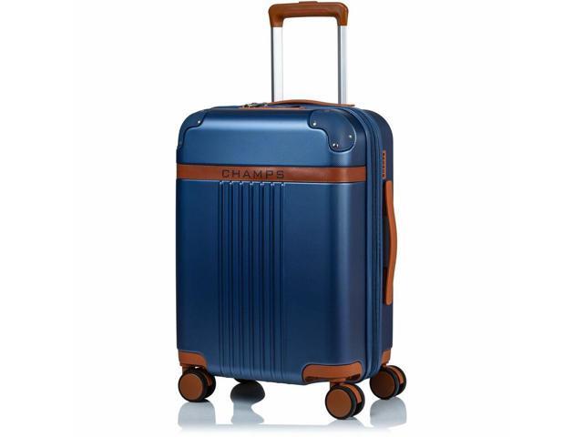 CHAMPS Vintage Collection - Hardside Carry-on - Navy - Durable Expandable Hardside 20in. Carry-on - Lightweight Polycarbonate with TSA Lock -.