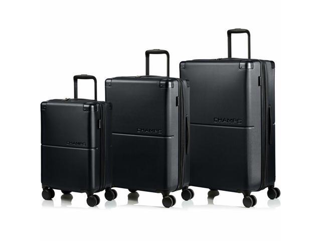 CHAMPS Earth Collection 3-piece Hardside Luggage set Black S1034BLACK