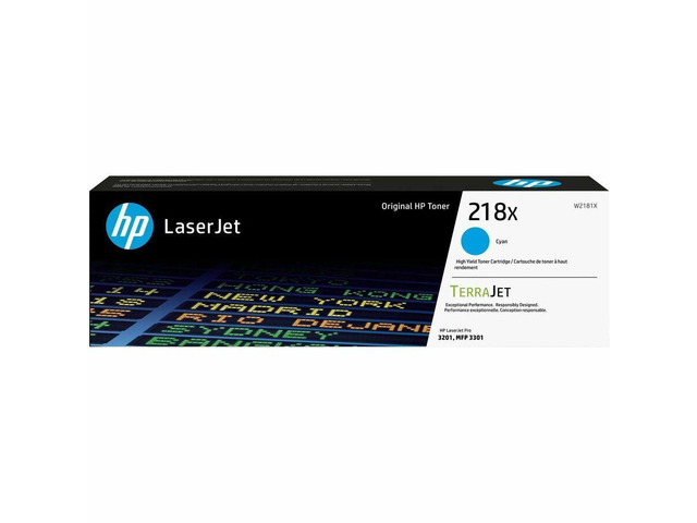 HP 218X High Yield Cyan Original LaserJet Toner Cartridge, ~2,500 pages cyan,