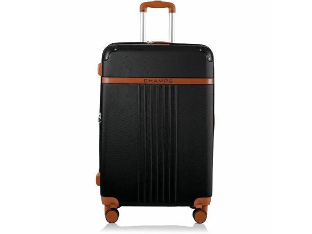 CHAMPS Vintage Collection - Hardside Carry-on - Black - Durable Expandable Hardside 20in. Carry-on - Lightweight Polycarbonate with TSA Lock -.
