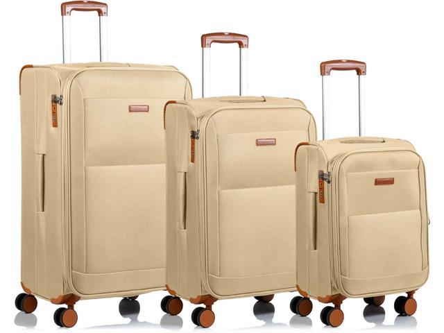 CHAMPS Classic Collection 3-piece Softside Luggage set Khaki C5010KHAKI