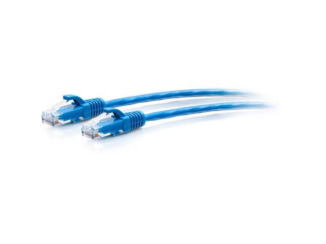 C2G 5ft Cat6a Snagless Unshielded UTP Slim Ethernet Cable Cat6a Slim Network Patch Cable PoE Blue C2G30129