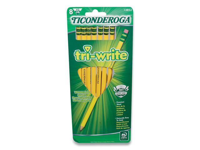 Tri-Write Triangular Pencil HB #2 Black Lead Yellow Barrel 8/Pack X13852