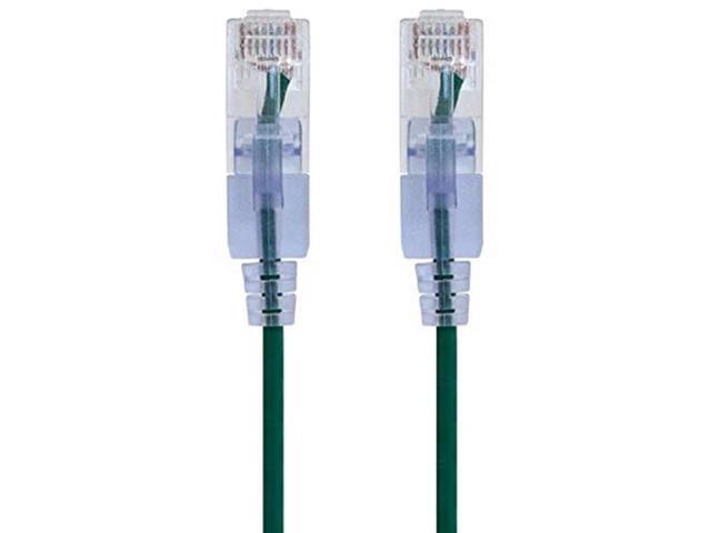 Monoprice Cat6A Ethernet Patch Cable - 5 Feet - Green (10 Pack) Snagless RJ45 550Mhz UTP Pure Bare Copper Wire 10G 30AWG - SlimRun Series