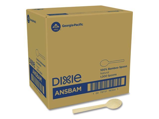 Dixie ANSBAM Bamboo Cutlery - Mediumweight Spoon - Paper - Light Golden - 100/Pack - 10 Packs/Carton