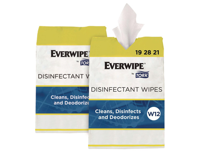 Disinfectant Wipe Jumbo Rolls 1-Ply 8 x 6 Lemon White 800 Sheets 2/Carton 192821