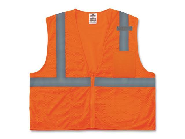GloWear 8210Z Class 2 Economy Mesh Vest Polyester Orange 4X-Large/5X-Large 21049