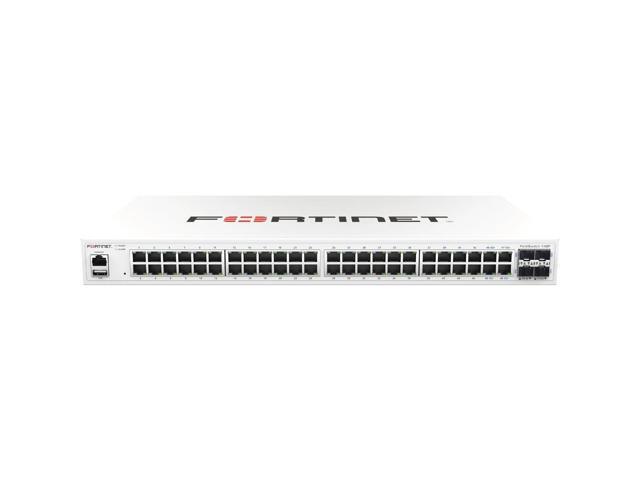 Fortinet FortiSwitch-148F, Layer 2 FortiGate switch controller compatible switch with 48 GE RJ45 + 4 10G SFP+ ports FS-148F