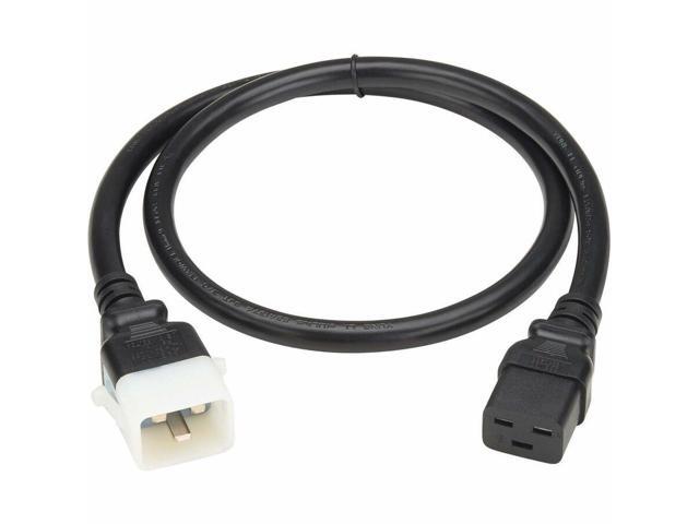 Eaton Tripp Lite Series PDU Power Cord C19 to P-Lock C20 Heavy-Duty 20A 250V 12 AWG 4 ft. 1.2 m Black