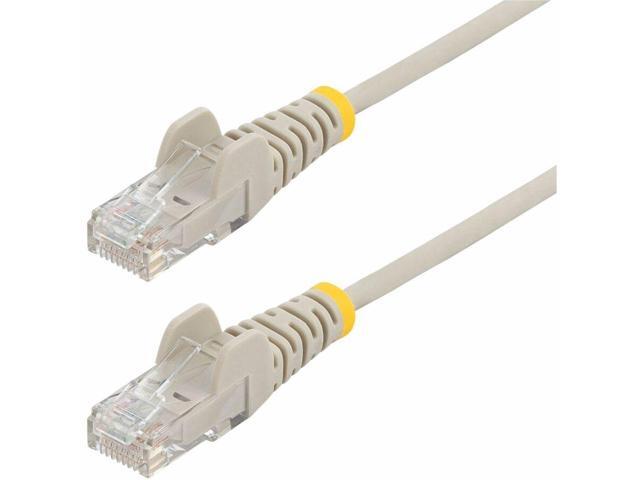 StarTech 25ft Orange Slim CAT6 Ethernet Cable, Snagless, 100W PoE, UTP, LSZH, 28AWG Pure Bare Copper Wire, Slim RJ45 Network Patch Model N6PAT25ORS